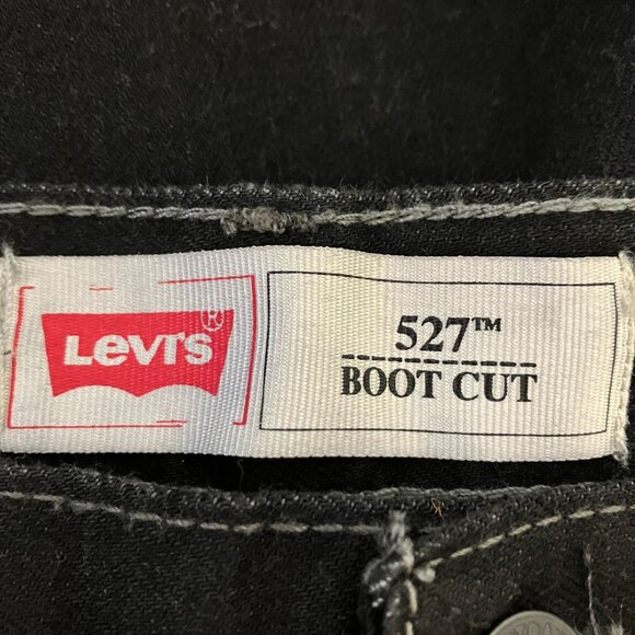Levi's 527 Women's Boot Cut Jeans Black Size 14 Denim 30x28 - Picture 6 of 7